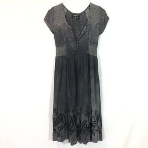 MINK PINK X UO GRAY MANIC MESH MIDI DRESS SIZE SMALL